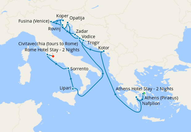 Cruise Itinerary Map