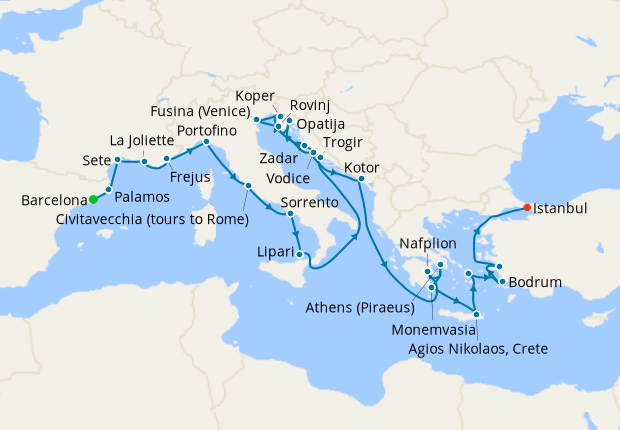 Cruise Itinerary Map
