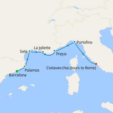 French & Italian Riviera Yacht Harbors from Barcelona to Civitavecchia ...