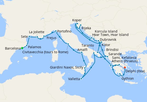 Cruise Itinerary Map