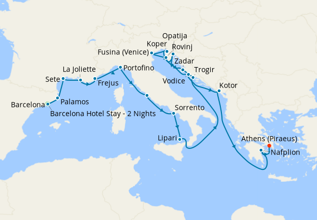 Cruise Itinerary Map