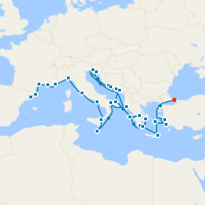 Mediterranean Gems: Adriatic to the Aegean with Two Night Barcelona City Stay 