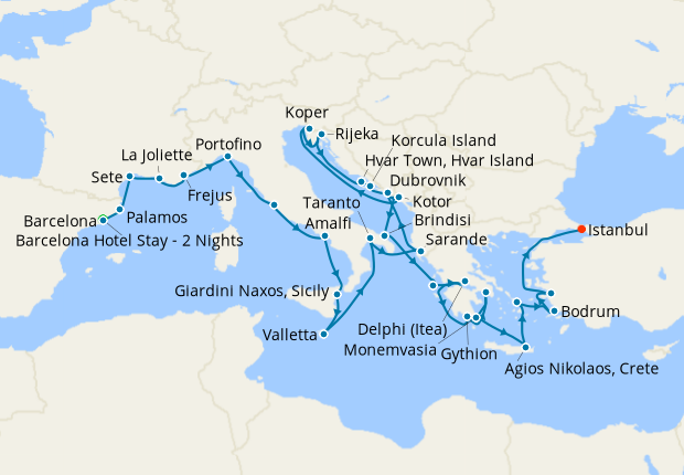 Cruise Itinerary Map