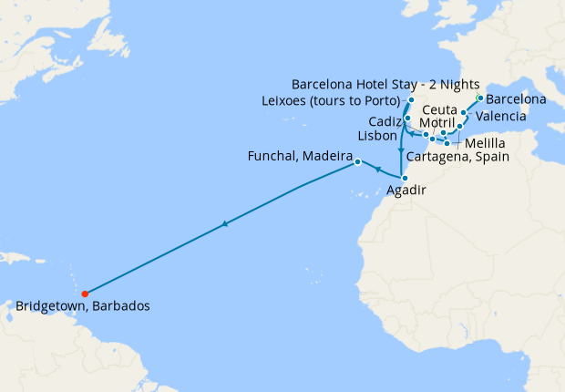 Cruise Itinerary Map