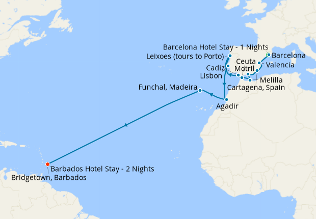 Cruise Itinerary Map