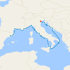 Yacht Harbors from the French Riviera to the Adriatic with Barcelona and Venice Island Stays 