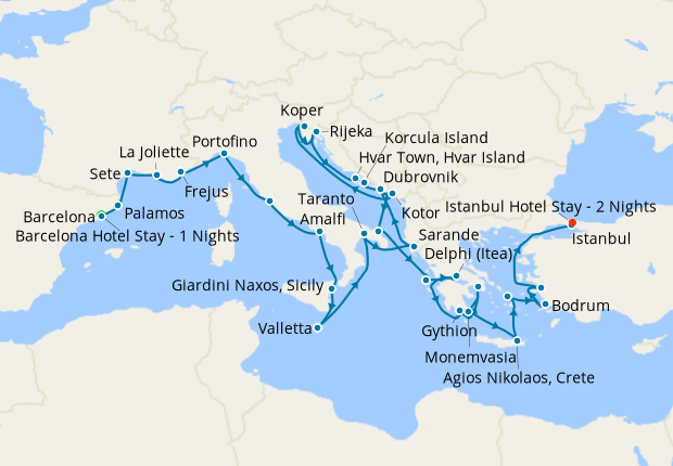 Cruise Itinerary Map