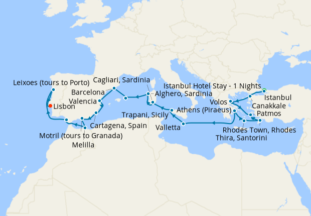 Cruise Itinerary Map