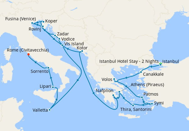 Cruise Itinerary Map