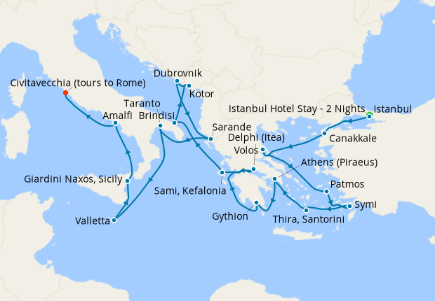 Cruise Itinerary Map