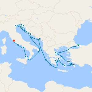 Treasures of the Aegean & Adriatic Coasts to Civitavecchia with Two Night Istanbul Stay 