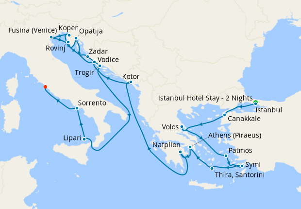 Cruise Itinerary Map