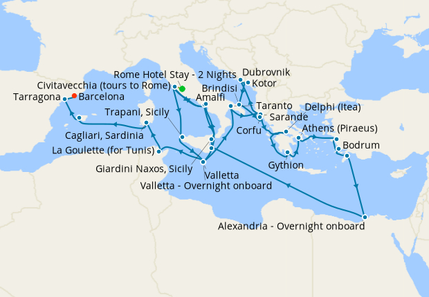 Cruise Itinerary Map