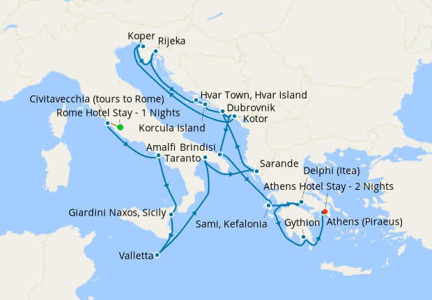 Cruise Itinerary Map