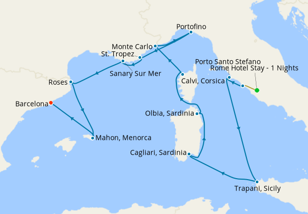 Cruise Itinerary Map