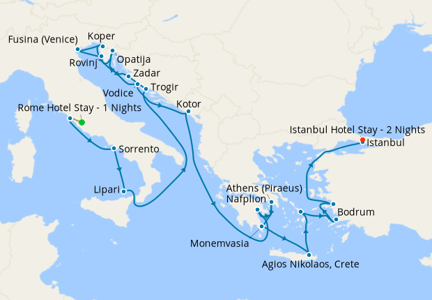 Cruise Itinerary Map