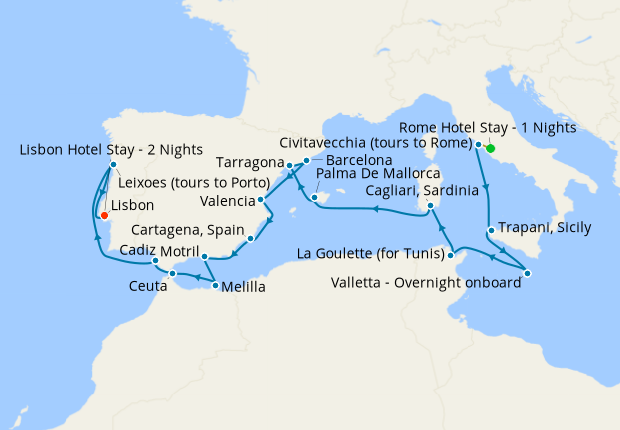 Cruise Itinerary Map