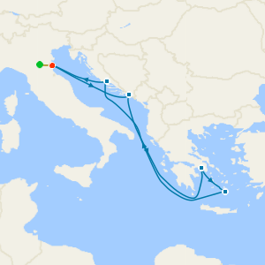 Gourmet Morning and Vineyard Lunch with Bologna Stay and Greece and Croatia cruise from Ravenna