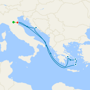 Gourmet Morning and Vineyard Lunch with Bologna Stay and Greek Isles cruise from Ravenna