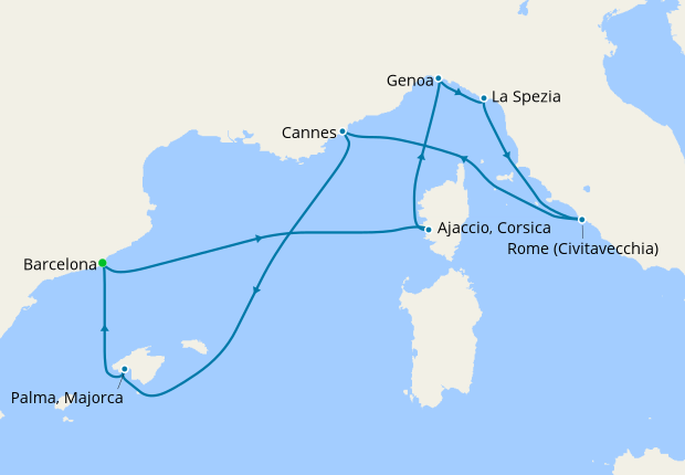 Spain France Italy From Barcelona Msc Cruises 26th September 2020 Planet Cruise Ie