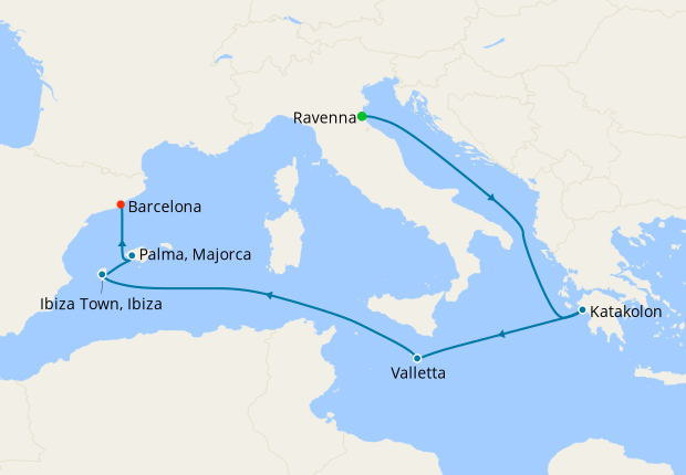 Greek Isles from Ravenna, Royal Caribbean, 23rd October 2021 – Planet ...