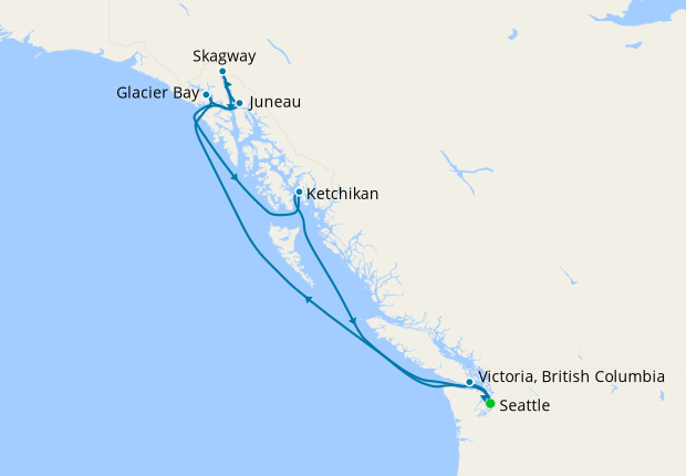 Inside Passage with Glacier Bay National Park from Seattle, Princess ...