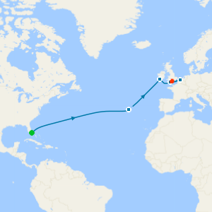 Western Europe Transatlantic from Ft. Lauderdale to Southampton