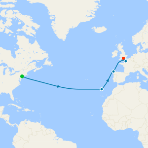 Transatlantic from Cape Liberty to Southampton
