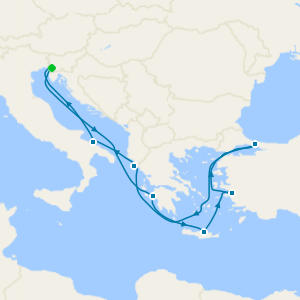 Italy, Greece & Turkey from Trieste