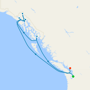 Alaska with Inside Passage from Seattle