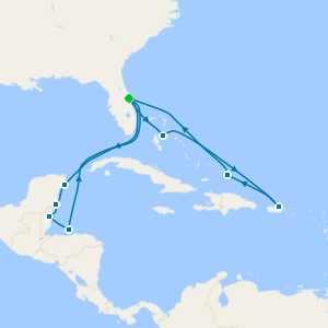 Eastern & Western Caribbean Adventurer from Port Canaveral