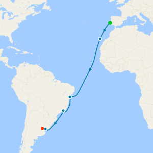 Portugal to Argentina Transatlantic from Lisbon