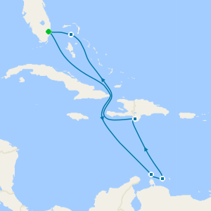 Southern Caribbean from Ft. Lauderdale