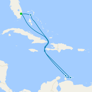 Southern Caribbean from Ft. Lauderdale