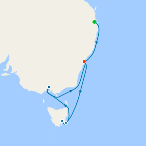 Tasmania from Brisbane