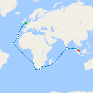 Southampton to Singapore