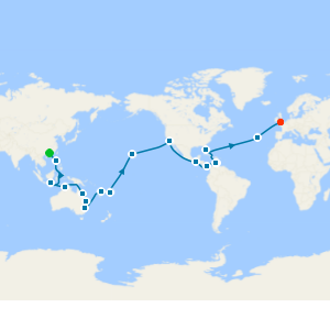 Hong Kong to Southampton