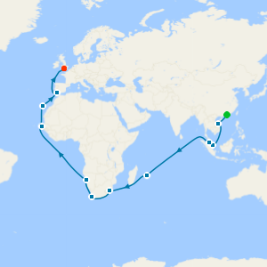 Hong Kong to Southampton