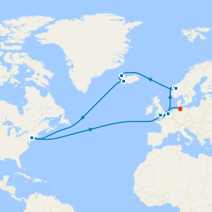 Transatlantic crossing cruise from Southampton