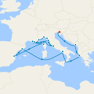 Adriatic & Western Mediterranean from Civitavecchia