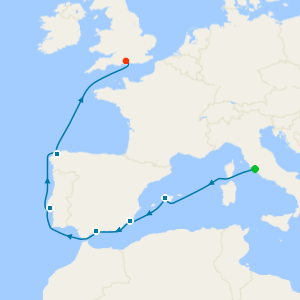 Italy, Spain & Portugal from Civitavecchia