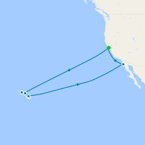 Hawaiian Islands from San Francisco