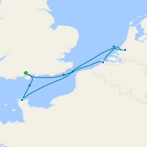 Belgium, Netherlands & France from Southampton