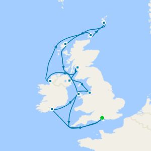 British Isles from Southampton