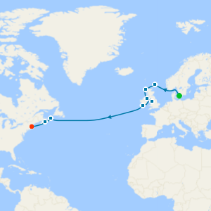 British Isles & Canadian Passage from Copenhagen