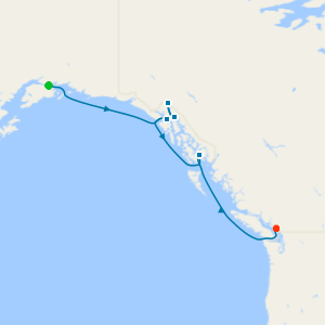 Alaska with Hubbard Glacier from Whittier