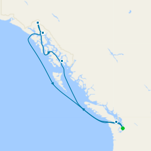 Alaska with Dawes Glacier from Seattle