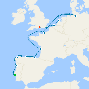 France, Spain, Germany & Portugal from Lisbon