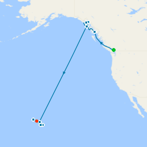 Kauai, Juneau, Kona & Maui from Vancouver to Honolulu