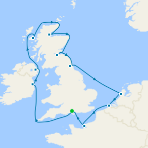 British Isles from Southampton